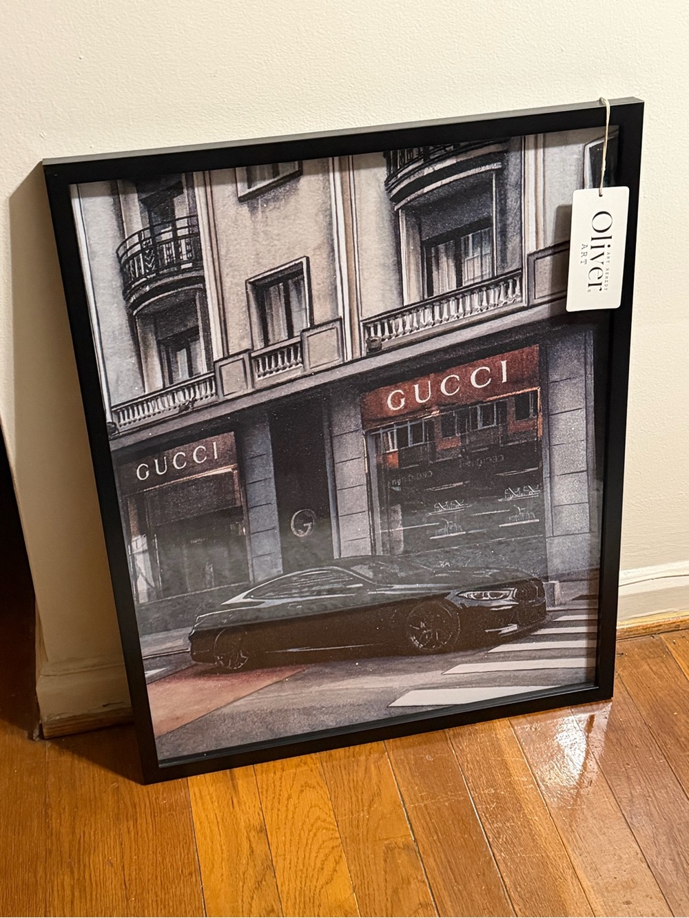 Black Framed Home Art Print - Luxury Street Scene